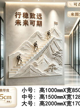 办公室企业文化墙面装饰创意设计公司背景形象励志标语3d立体墙贴