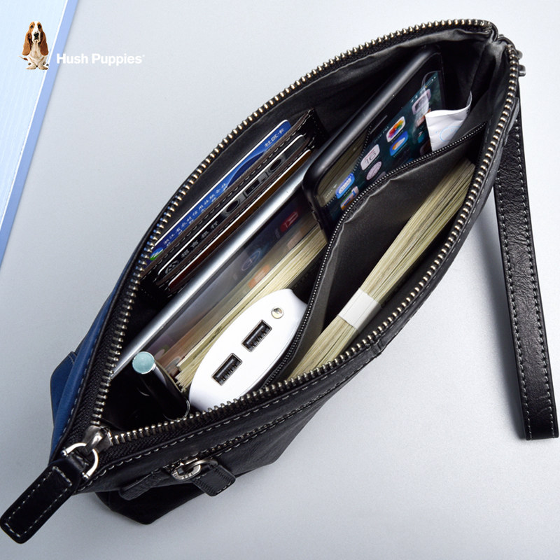 暇步士手拿包真皮男士信封包潮男包 暇步士若羽男士包袋