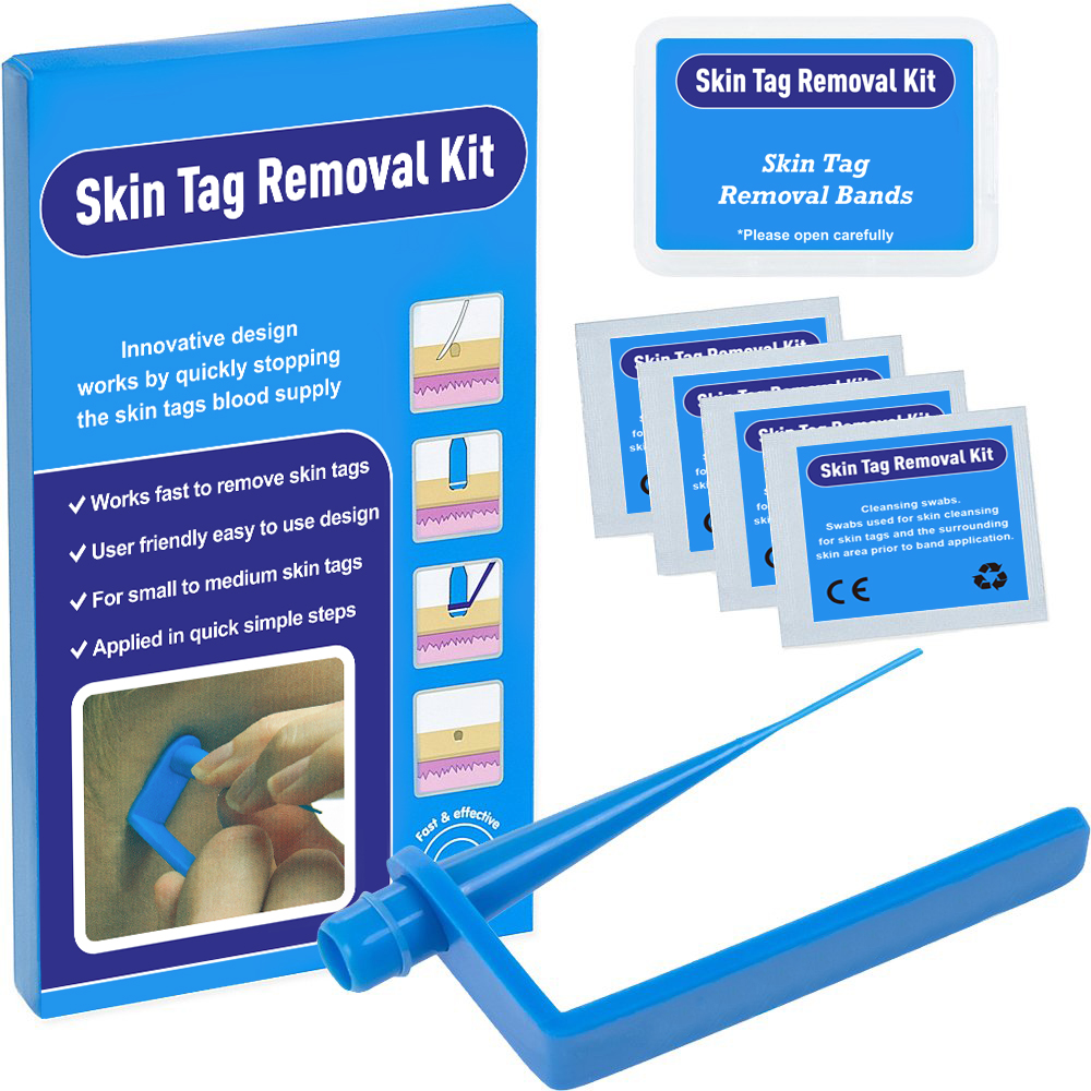 Blue Set Skin Tag Removal Kit Home Use Mole Wart Remover Equ - 图1