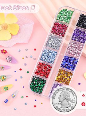 5000Pcs Small Resin Rhinestones for Nail Art, Colorful Rhine
