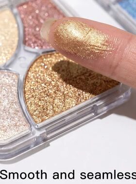 4-Color Face Highlighter Palette Natural Glow High Gloss Gli