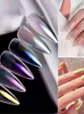 6jars Mermaid Mirror Effect Chrome Nail Powder Macaron Auror