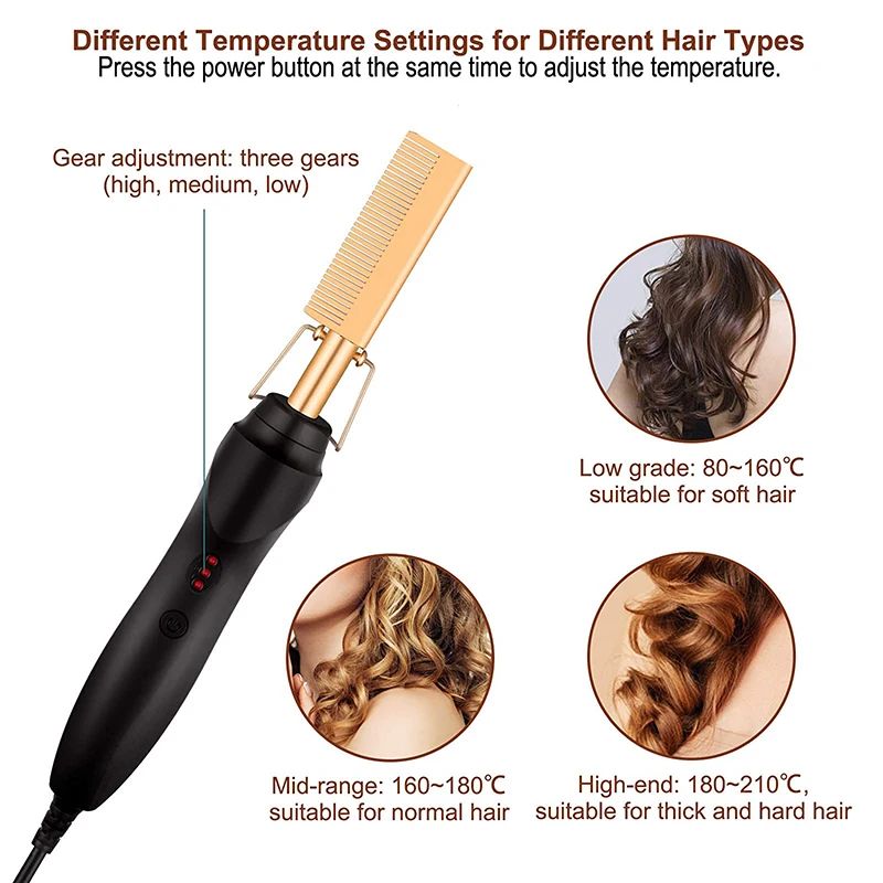 Professional Electric Ceramic Ionic Hair Straighten Straight - 图3