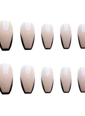 24Pcs  Artificial Square Head Press on Fake Nails Super Long