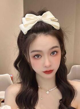 高级感三层蝴蝶结头饰发夹女