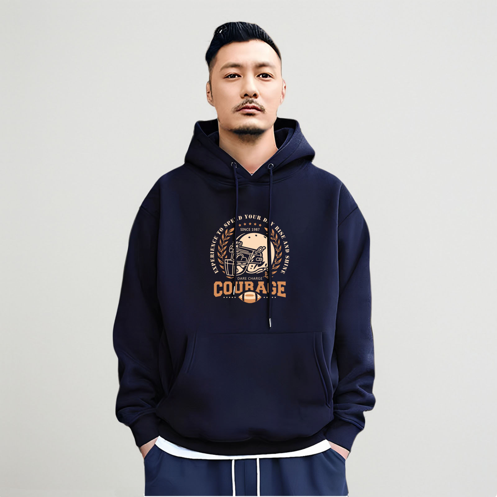 香港潮牌余文乐连帽卫衣男秋冬新款潮流印花重磅纯棉青年时尚外套,淘宝优惠券,粉丝福利购,淘宝优惠卷