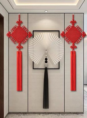高档中国结挂饰件客厅装饰玄关大号入户门上平安结手工高端如意结