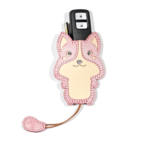 Ключница, маленькая милая универсальная мультяшная сумка через плечо ручной работы, простой и элегантный дизайн, Южная Корея, из натуральной кожи