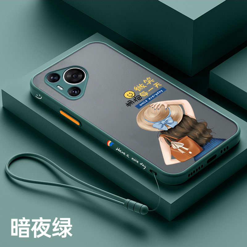 适用华为Pura70手机壳磨纱半透明pura70pro新款镜头全包70pro+防摔超薄高级外壳网红女款可爱个性创意硅胶壳