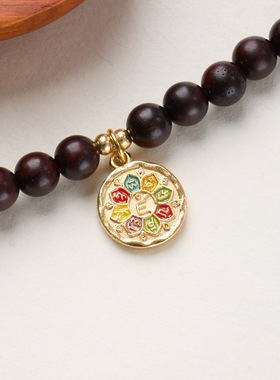 小叶紫檀南红玛瑙手链串珠女文玩佛珠财神白玛瑙方牌手串爆款批发