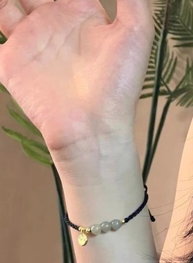 祥云如意锁手链手工编织本命年红绳手绳七夕情人节礼物送闺蜜女友