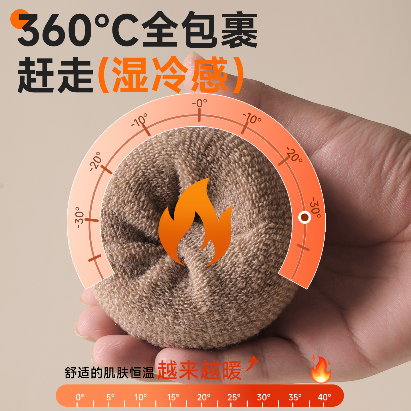 羊毛袜子男款秋冬超厚保暖中筒袜2025新款冬季加厚长筒男士毛圈袜 - 图3