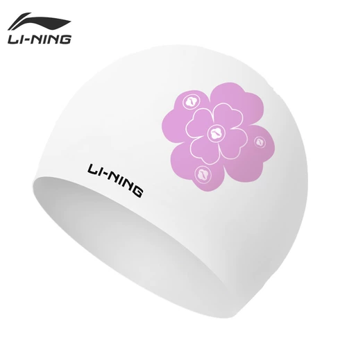 Li Ning Sweet Four Leaf Cao Printing Hat Hat Женская водонепроницаем