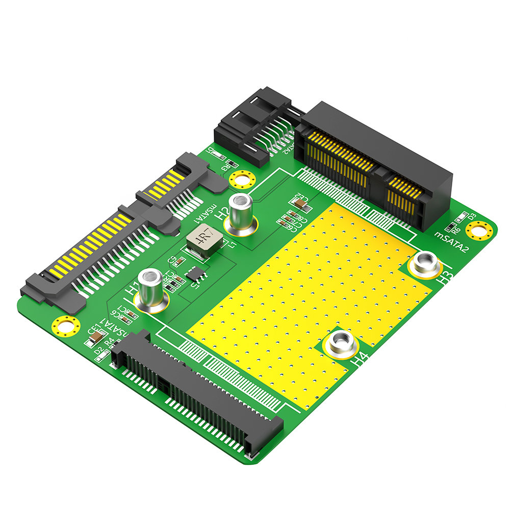 MSATA固态硬盘转接卡双MSATA转双SATA3.0半高全高 SSD - 图0