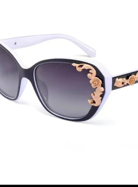 花造型偏光太阳镜淑女外拍照防紫外线UV400适中大脸实店价世贸眼