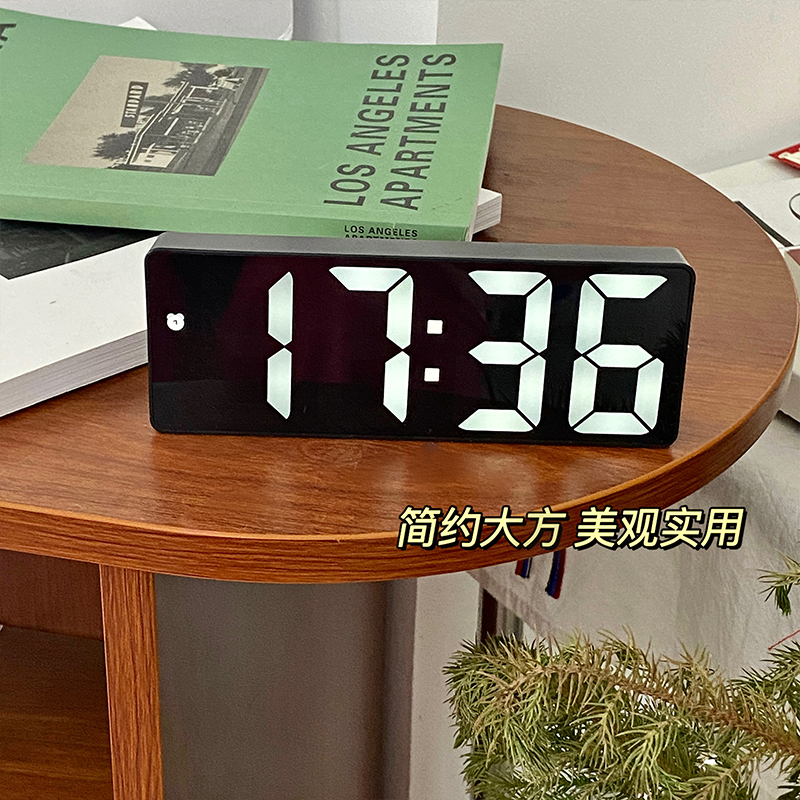 座钟客厅家用台式台钟现代简约高端大气轻奢钟表学生静音摆件闹钟 - 图3