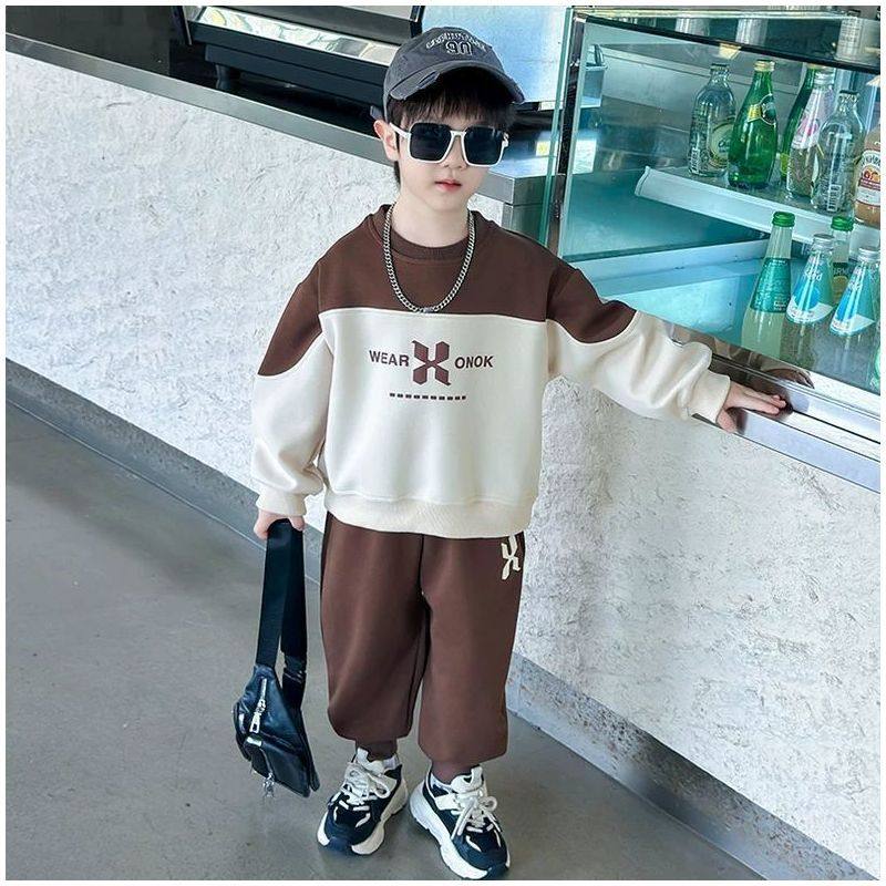 男童卫衣套装春秋款2025新款小童童装帅气洋气时髦潮儿童两件套,淘宝优惠券,粉丝福利购,淘宝优惠卷