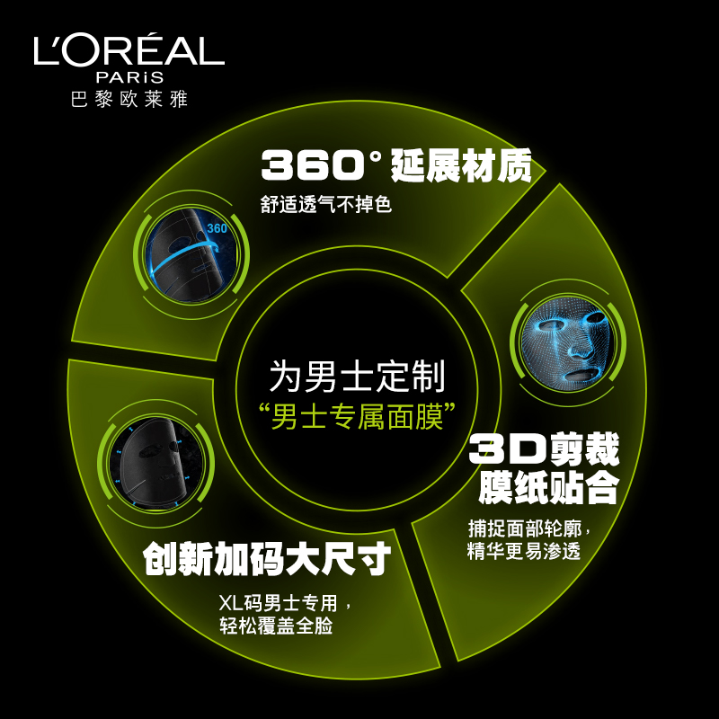  loreal欧莱雅欧美斯男士面膜