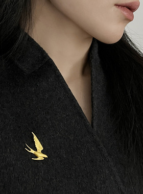 梵灵小众设计师款燕归别云间胸针