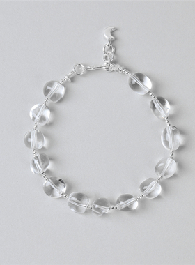 梵灵随型圆润通透6A白水晶手链