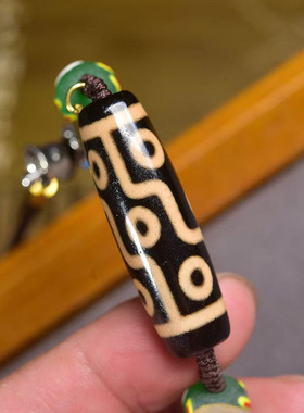 天然玛瑙九眼天珠吊坠毛衣链文玩琉璃三眼天珠配饰手工编织绳项链