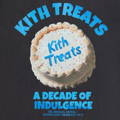 kith Treats Cake Tee蛋糕印花口袋短袖圆领重磅水洗T恤男情侣款 - 图1