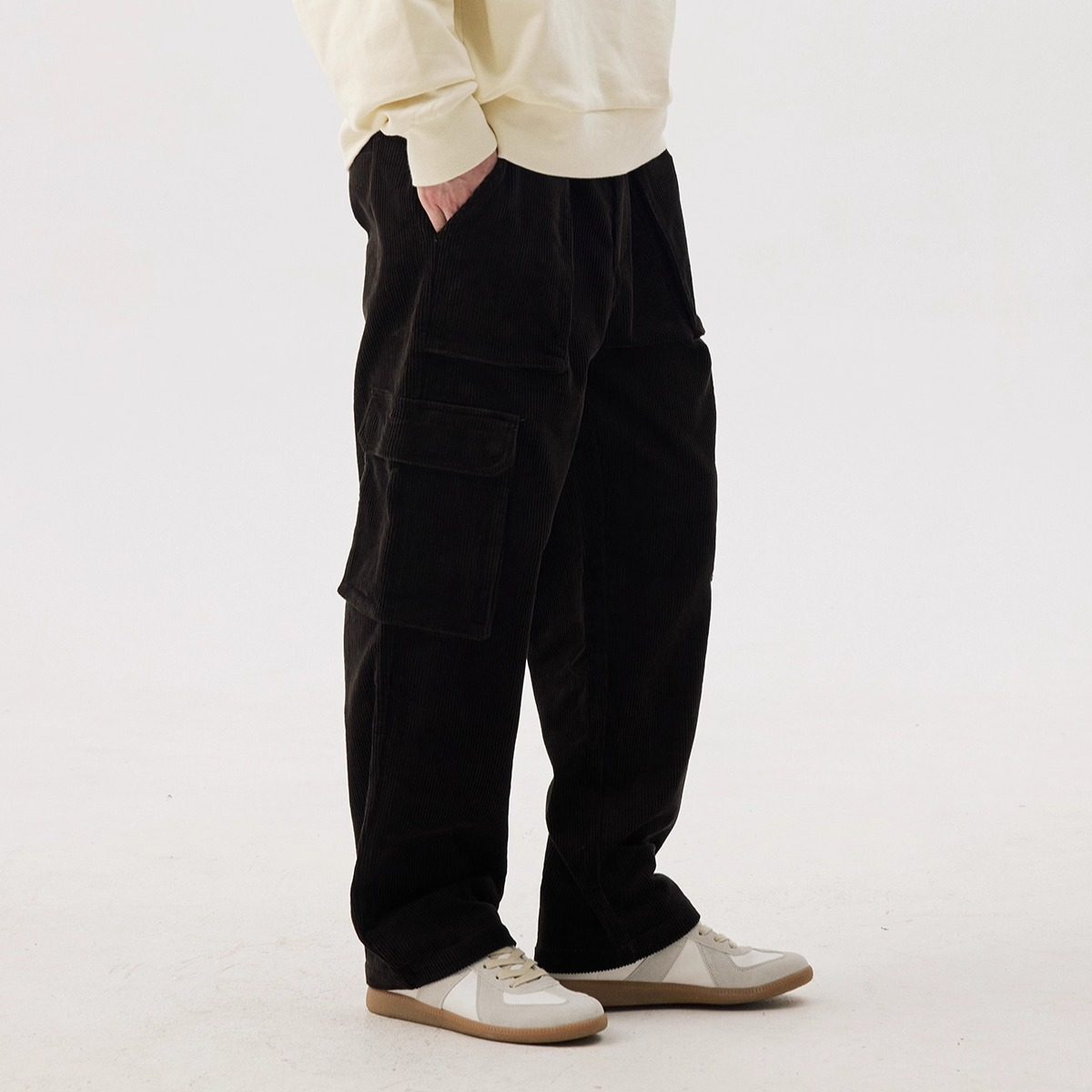 KITH刺绣多口袋工装裤男冬季保暖日系复古重磅灯芯绒直筒休闲长裤,淘宝优惠券,粉丝福利购,淘宝优惠卷