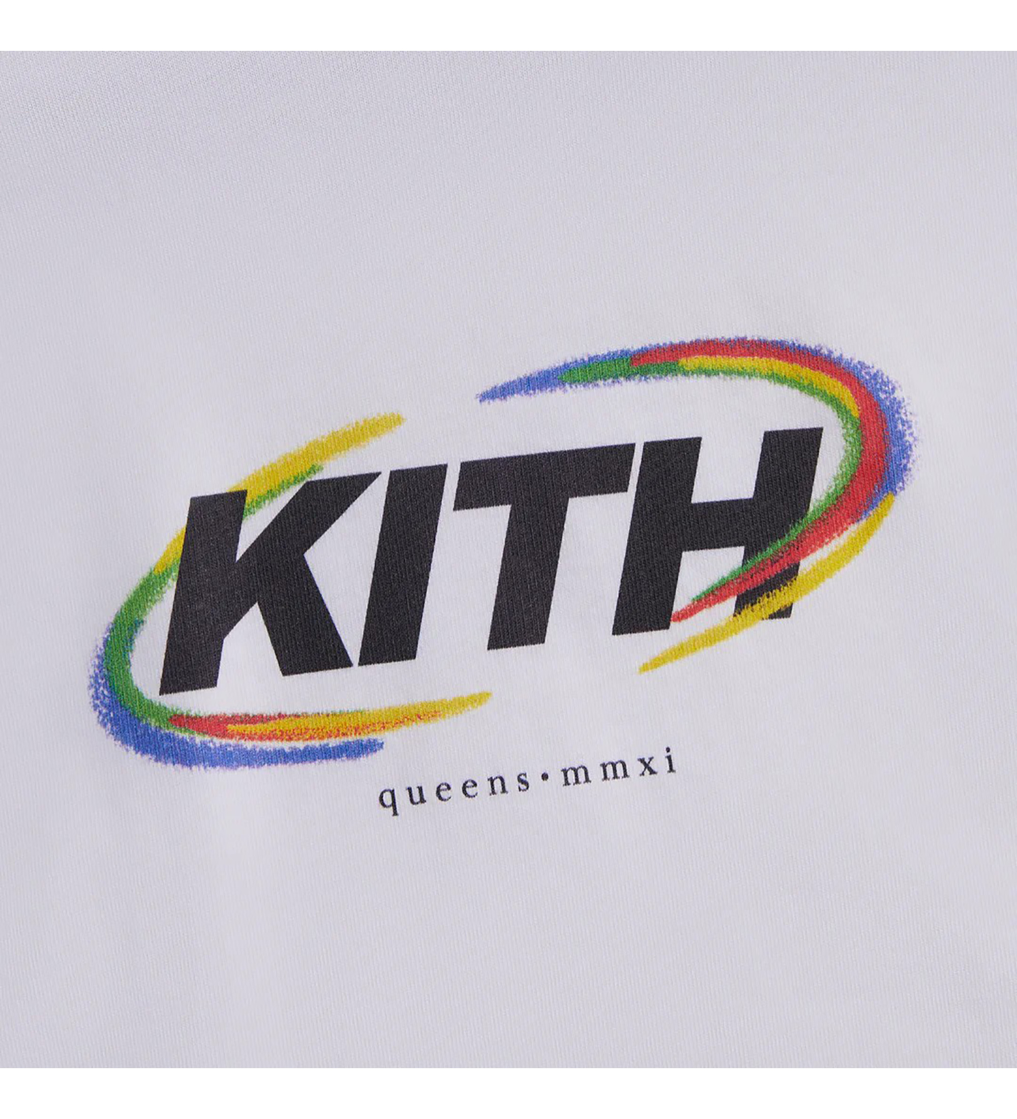 KITH SPRIAL VINTAGE TEE水洗做旧复古印花T恤男圆领字母印花短袖 - 图0