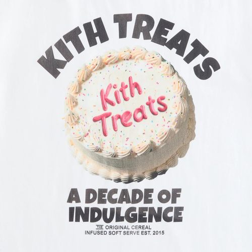 kith Treats Cake Tee蛋糕印花口袋短袖圆领重磅水洗T恤男情侣款 - 图0
