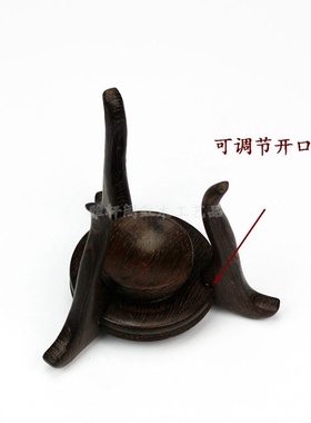 红木实木葫芦托架底座水晶球摆件