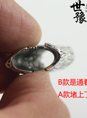 diy吊坠男士狼图腾项链挂件藏银