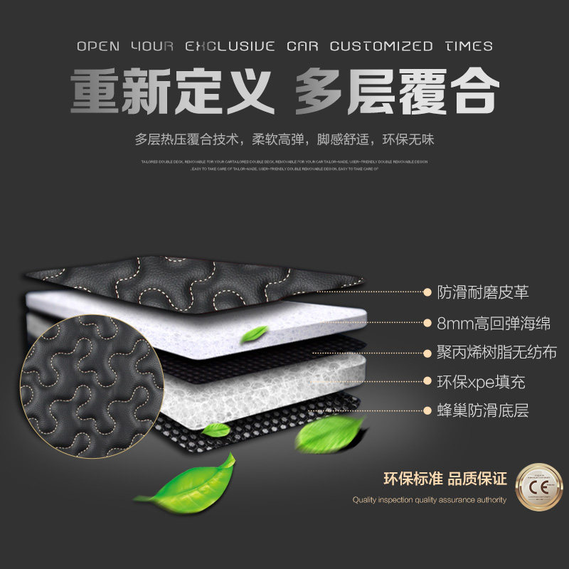 上海大众POLO波罗10/11/12/13/14年15新款汽车脚垫全包围大脚踏垫