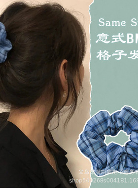 大肠发圈初中生大红色松紧带韩式