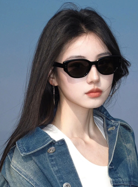 复古猫眼墨镜女士防晒遮阳高级感2025新款辣妹近视方圆脸太阳眼镜