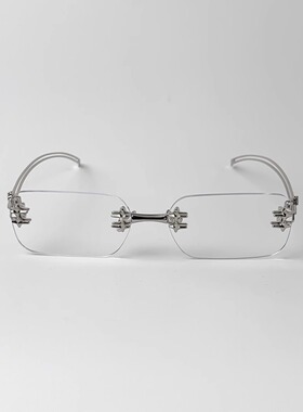 无框长方形五角星韩版时髦Y2K2025新款墨镜ins网红同款太阳眼镜女