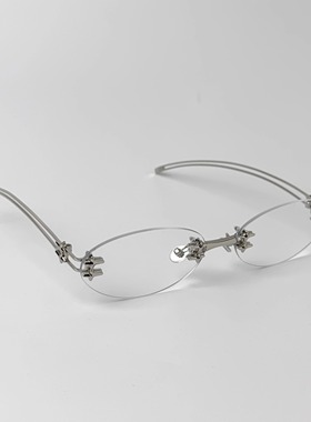 复古辣妹Y2K无框金属五角星眼镜女高级感复古显脸小街拍太阳镜女