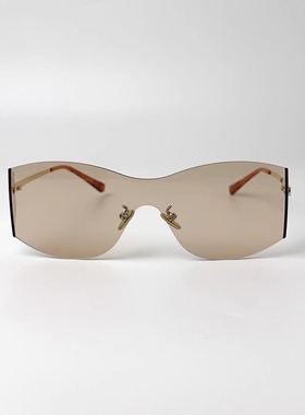 无框切边太阳镜2025新款ins太阳眼镜女方圆脸显瘦复古欧美风墨镜