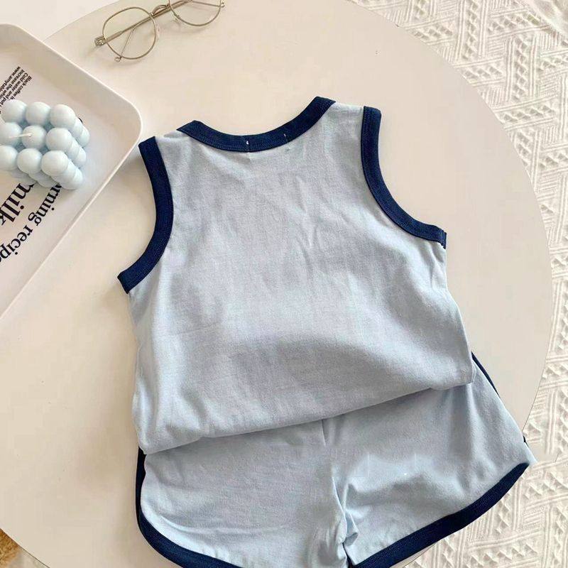 宝宝背心无袖套装夏季新款卡通男女中小童洋气可爱短裤两件套潮,淘宝优惠券,粉丝福利购,淘宝优惠卷