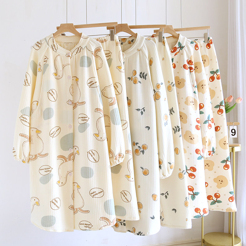 秋冬空气棉月子服套装孕妇哺乳睡裙可调节长裤产后家居服大码加厚,淘宝优惠券,粉丝福利购,淘宝优惠卷