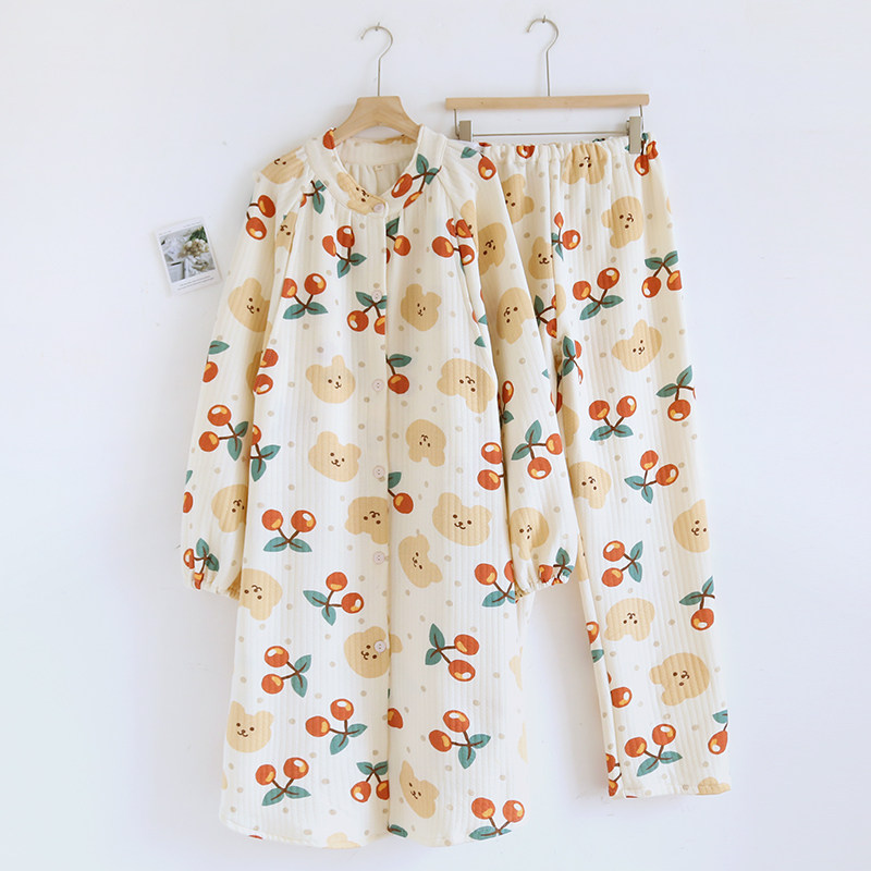 秋冬空气棉月子服套装孕妇哺乳睡裙可调节长裤产后家居服大码加厚,淘宝优惠券,粉丝福利购,淘宝优惠卷