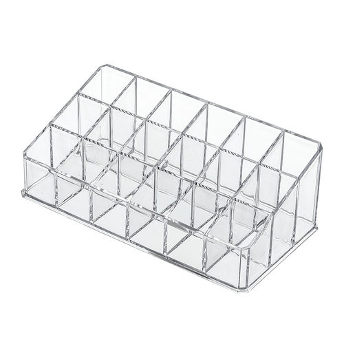 透明加深口红收纳盒化妆护肤品唇膏釉彩桌面收纳盒口红格展示架 - 图3