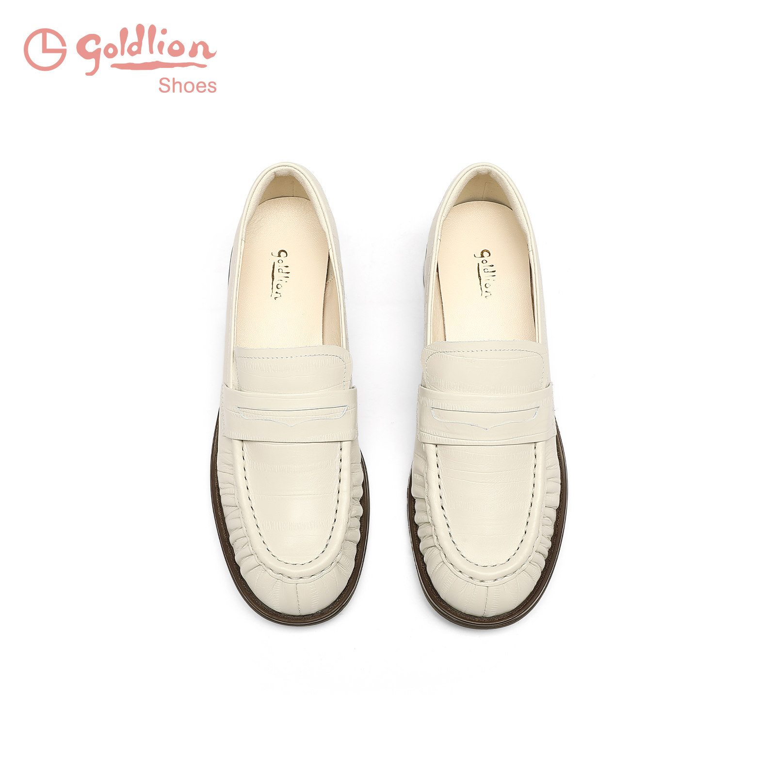 金利来低跟乐福鞋春季新款女鞋鳗鱼纹百搭一脚蹬舒适粗跟工作单鞋,淘宝优惠券,粉丝福利购,淘宝优惠卷