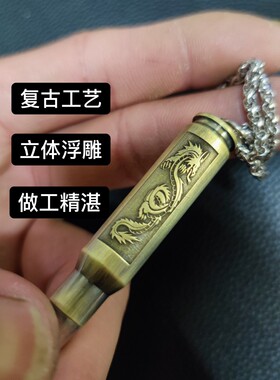 高精狙纯铜子弹项链立体浮雕雕刻弹壳工艺品 创意礼品战狼二项链