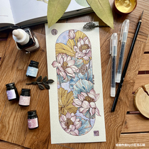 Poetry Color New Add Ink Extremely Slim Needle Tube Pen Color Ink Gift Box Send Classmates Gift Brush Birthday Celebration