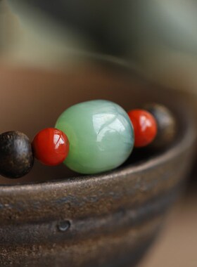 芽庄沉香老料佛珠手串女款禅意