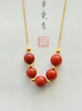 本命年南红纯银转运手链纯银手串