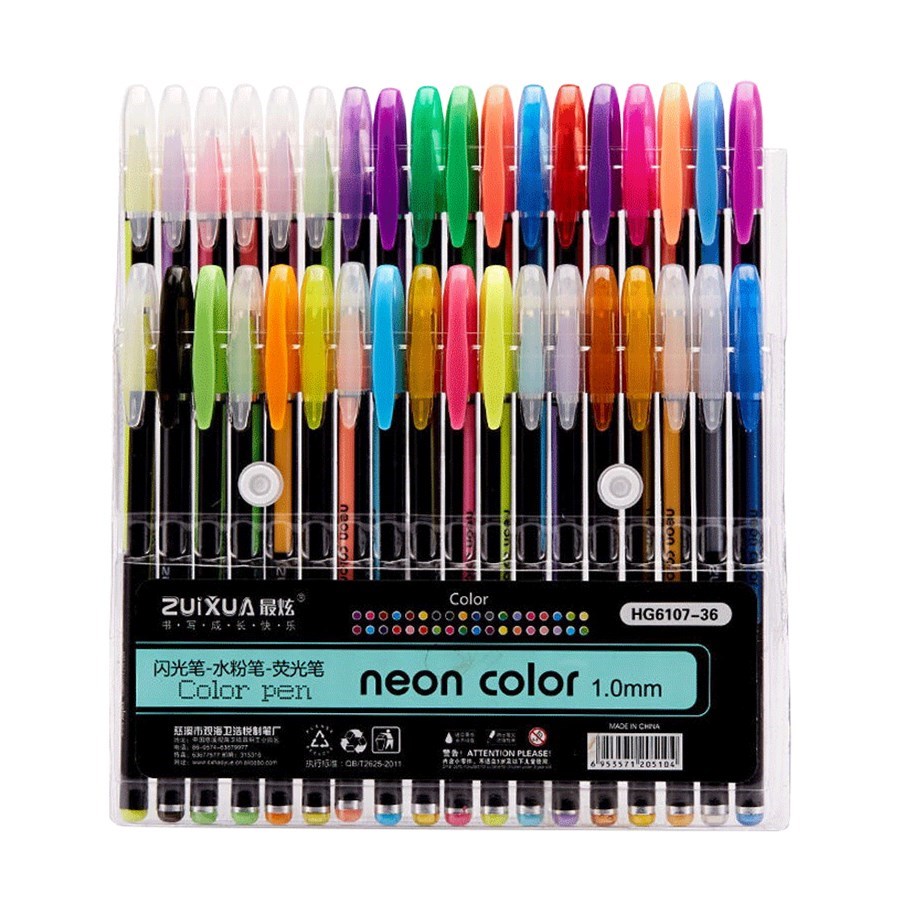 48 Colors Gel Pens Set Glitter Gel Pen Coloring Books Jour - 图2