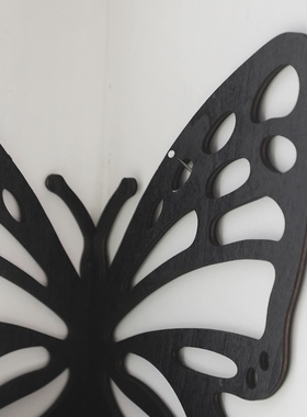 亚马逊跨境木制工艺蝴蝶镂空水晶收纳置物架简约家居墙壁摆件装饰