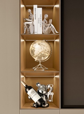 轻奢摆件高端现代书挡人物摆件家居客厅电视酒柜办公室书房装饰品