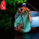 Colorful vase pendant pendant men and women necklace gold silk jade